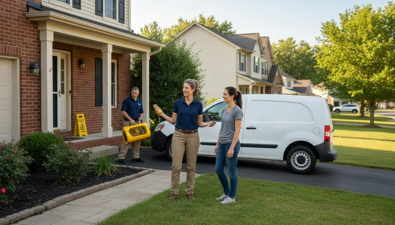 Residential water damage restoration in Mermentau, LA